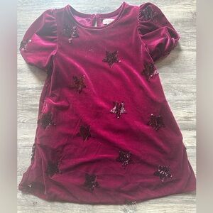 Cat and Jack sequin “star” velour dress - worn once 
Perfect for Christmas!